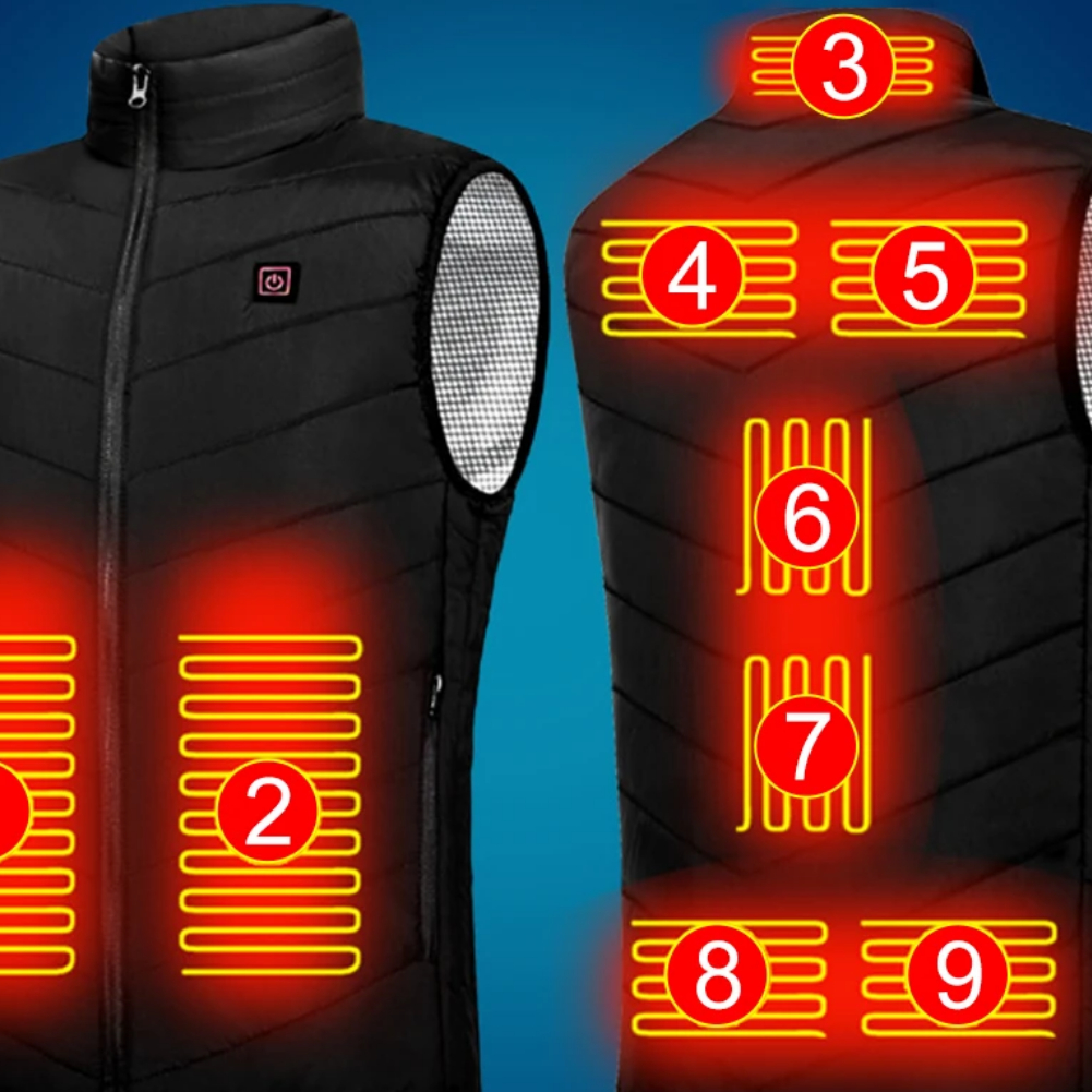 Gilet chauffant à col montant pour homme – Image 2