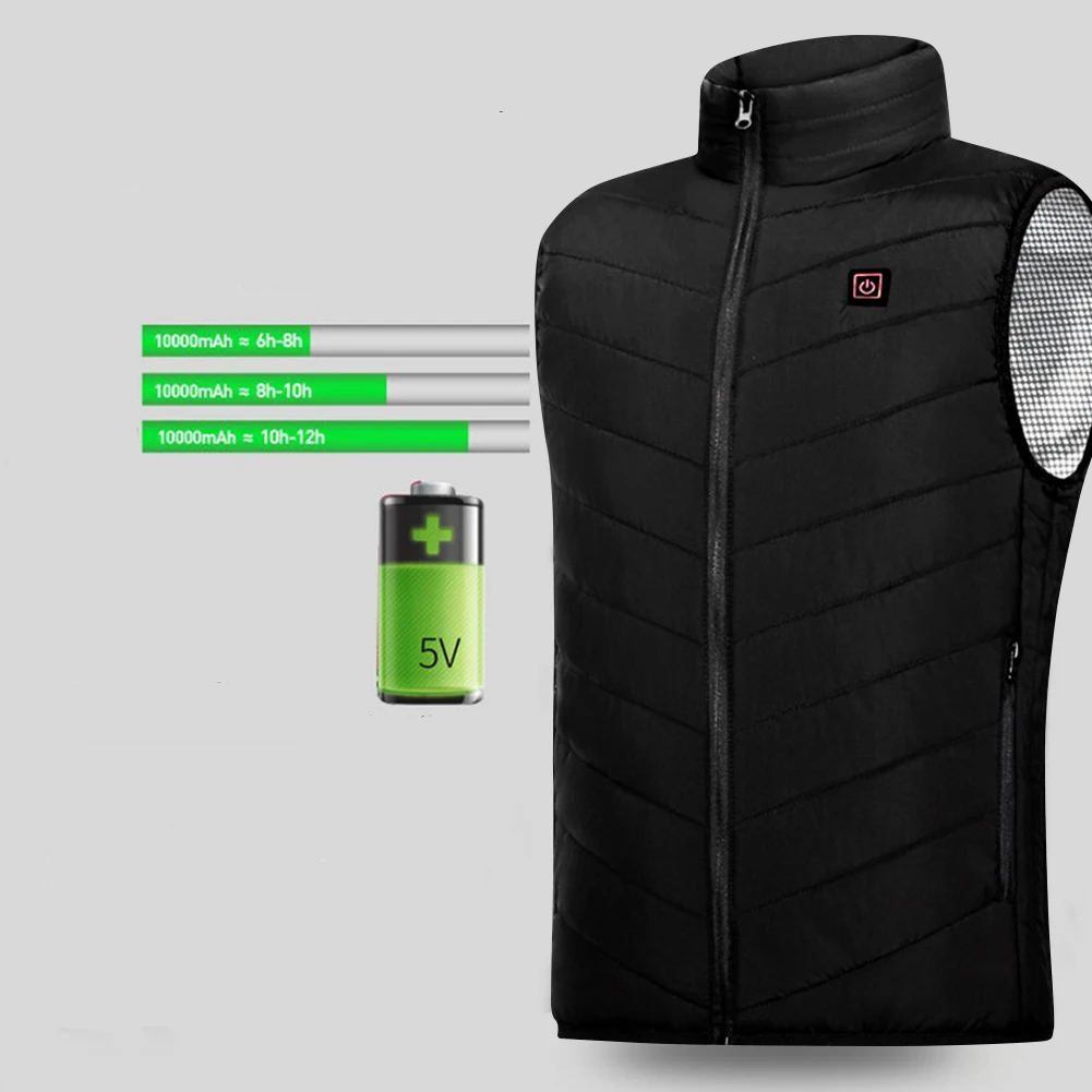 Gilet chauffant à col montant pour homme – Image 4