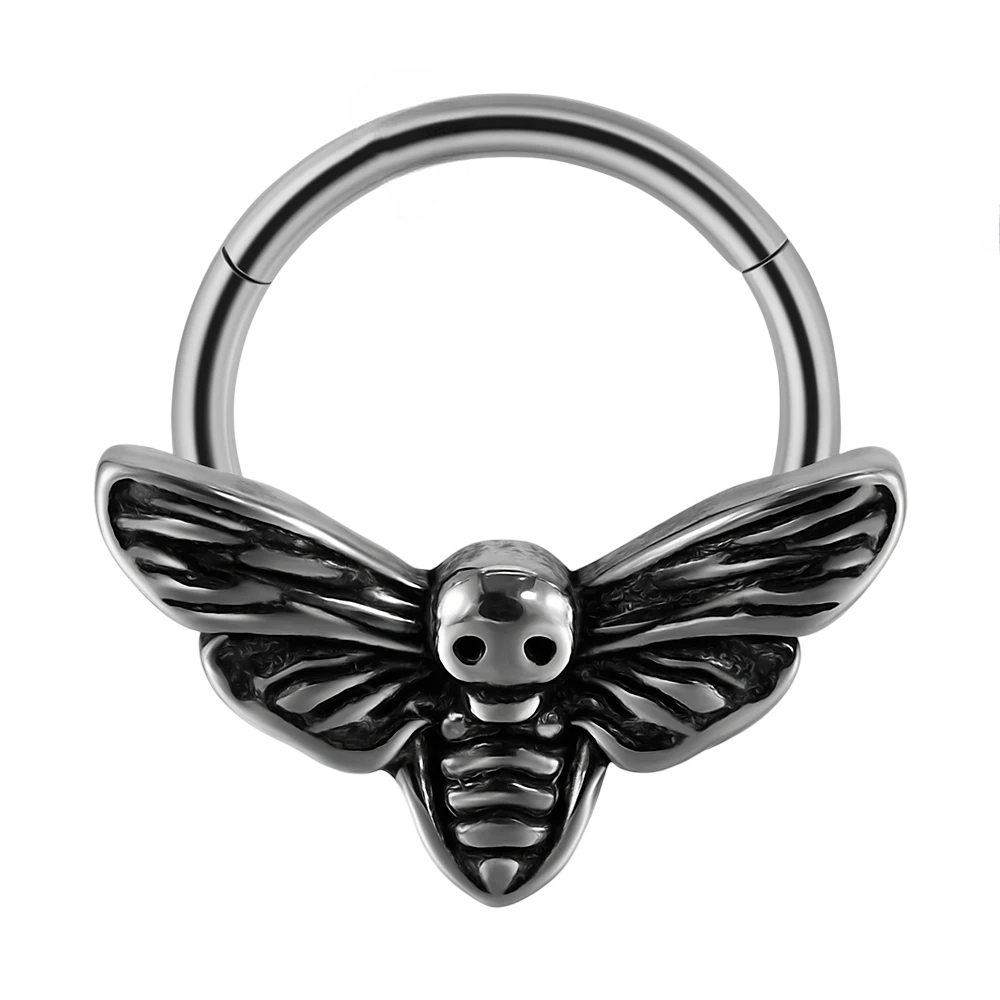 Piercing Septum Gothique – Acier Inoxydable Crâne, Démon, Chat – Image 5