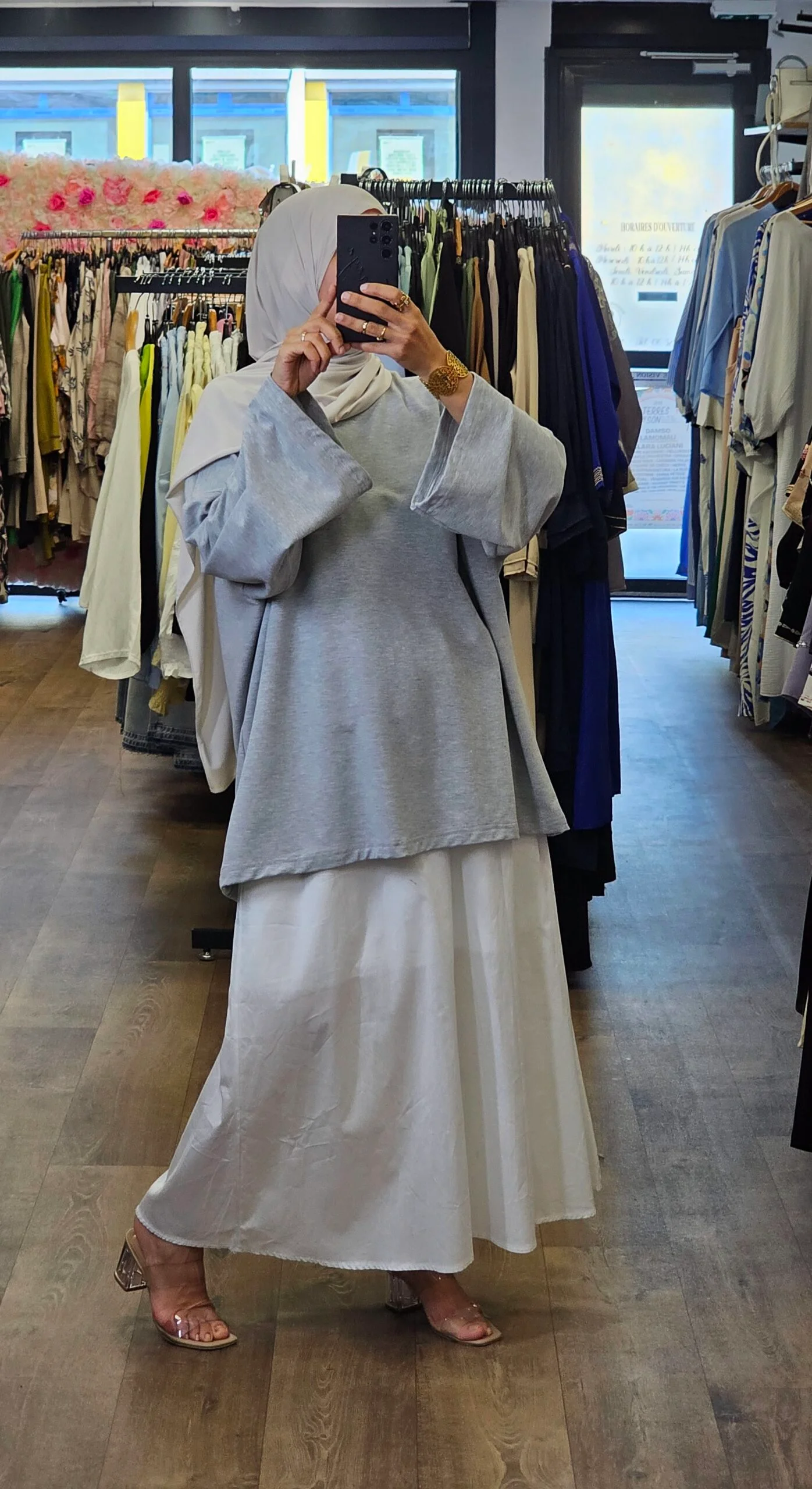 Basic tee-shirt Rachida gris clair