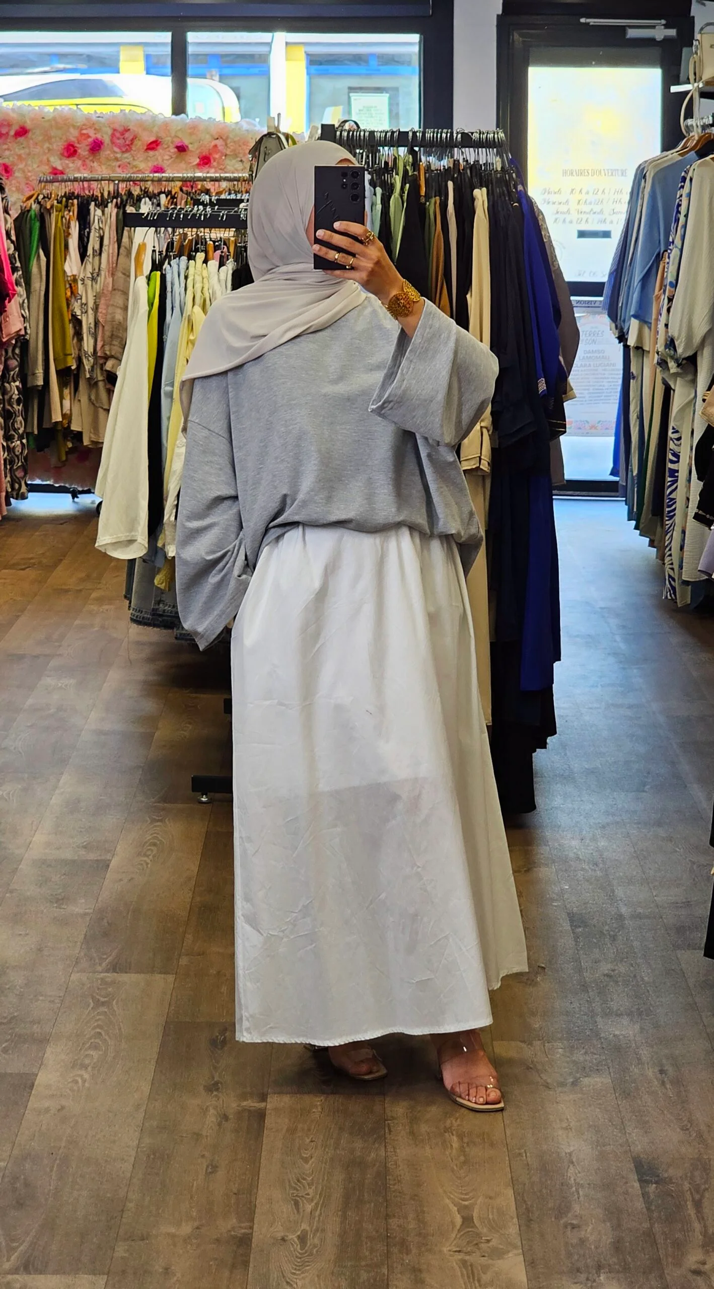 Basic tee-shirt Rachida gris clair – Image 3