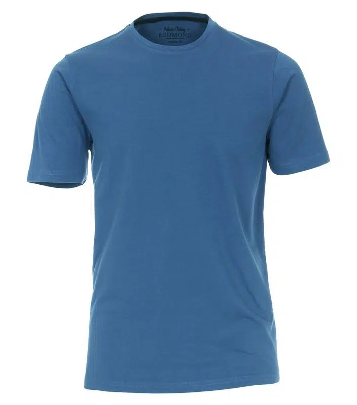 Tee-shirt bleu jean col rond REDMOND 665rd