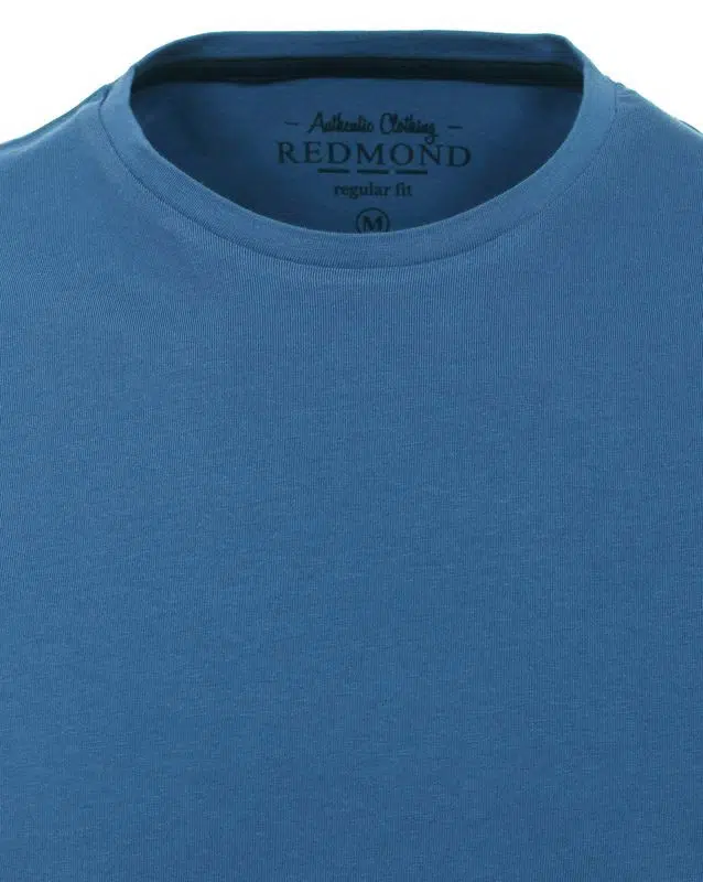 Tee-shirt bleu jean col rond REDMOND 665rd – Image 2