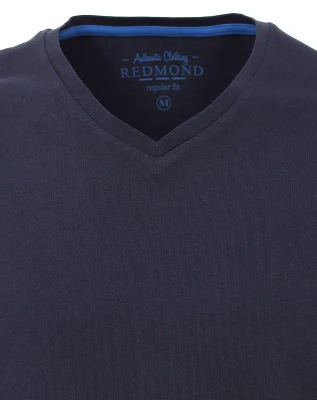 Tee-shirt marine col V REDMOND 660rd – Image 2