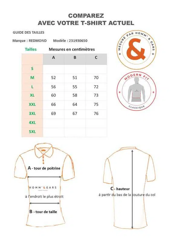 T-shirt léger parme en col rond par REDMOND 23119rd – Image 5