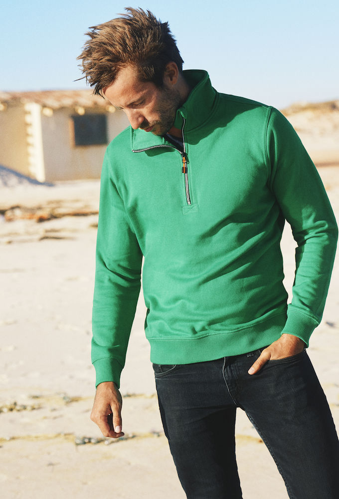 Sweater Printer Rounders met halve rits