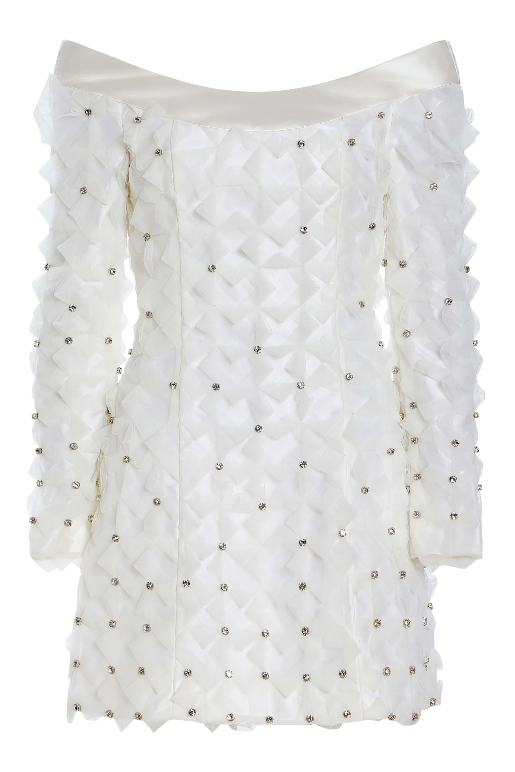 Celestine Crystal Tulle Mini Dress