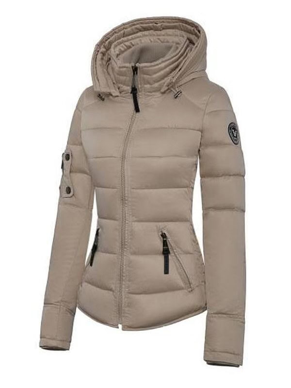 Dames jas met bontkraag Shamila ecru new generation