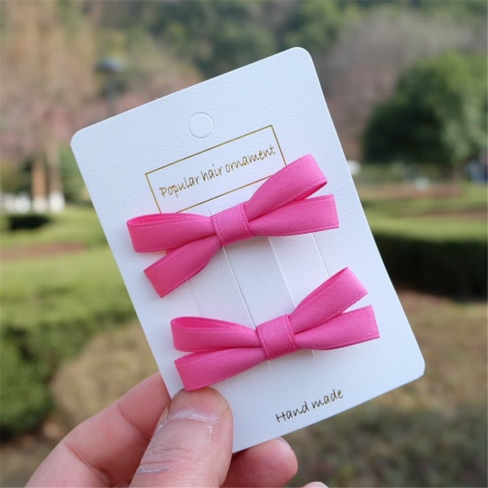 Barrette à ruban coloré pour cheveux en mélange de coton – Image 7