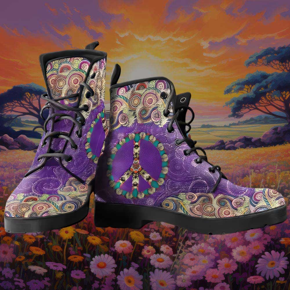 Bottines Peace And Love Violette