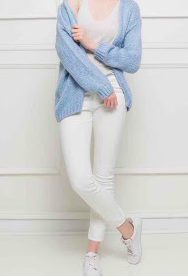 PULL GILET CARDIGAN NAIS MODELE LEA TOUTES SAISONS (40 COULEURS ) – Image 3