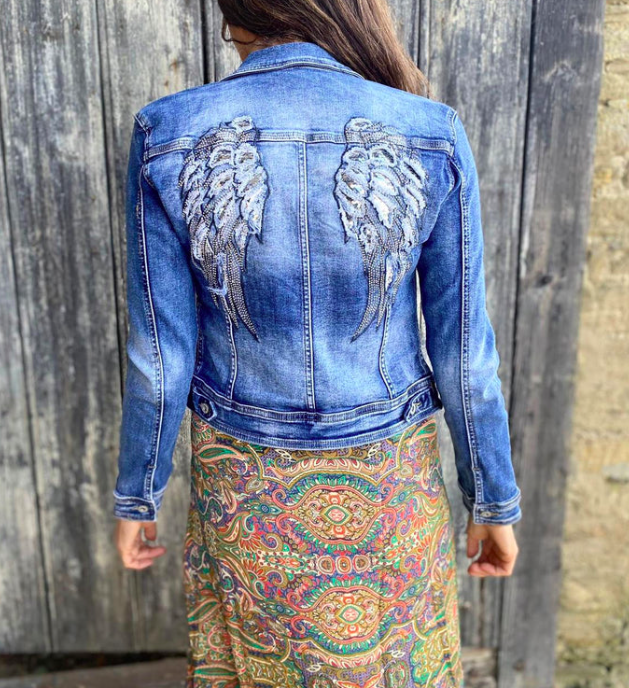 VESTE EN JEAN MELLY ET CO AVEC AILES MC -9560 – Image 2