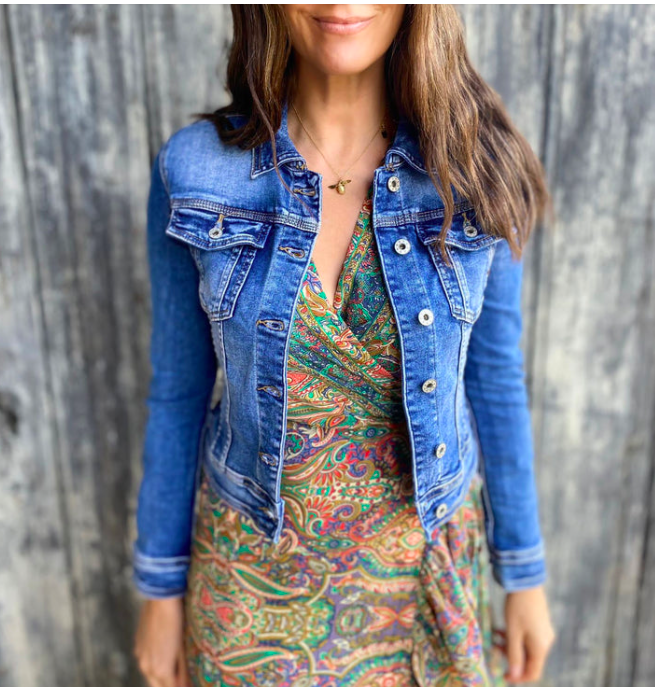 VESTE EN JEAN MELLY ET CO AVEC AILES MC -9560 – Image 6