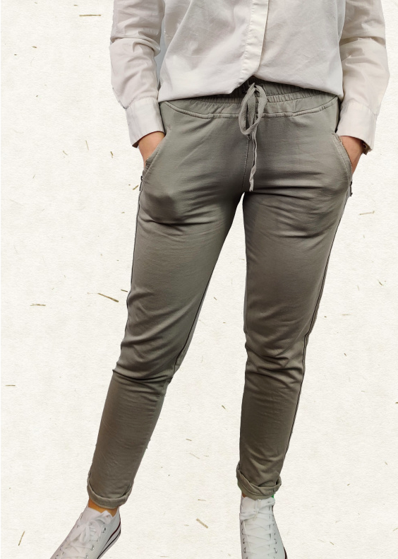 PANTALON JOGGING AVEC POCHES ZIP MODELE LACOMY (26 couleurs)