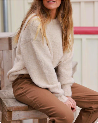 PULL COL ROND MOELLEUX ET CHAUD EN ALPAGA SUPERFINE – Image 2