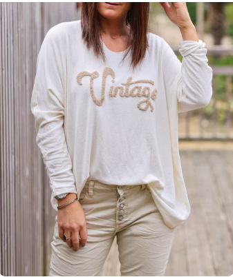 PULL VINTAGE EN VISCOSE SANS LAINE (17 couleurs)