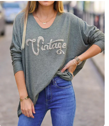 PULL VINTAGE EN VISCOSE SANS LAINE (17 couleurs) – Image 5