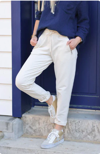 PANTALON JOGGING AVEC POCHES ZIP MODELE LACOMY (26 couleurs) – Image 7