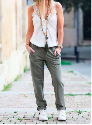 PANTALON JOGGING AVEC POCHES ZIP MODELE LACOMY (26 couleurs) – Image 3