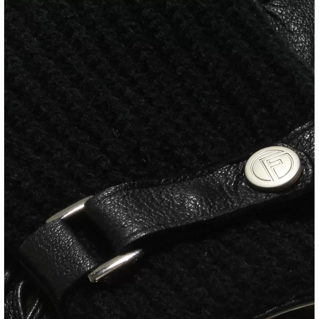 Ace (Geitenleer) – Zwart Wollen Handschoenen Heren Handgemaakt met Voering van Wol & Kasjmier – Image 5