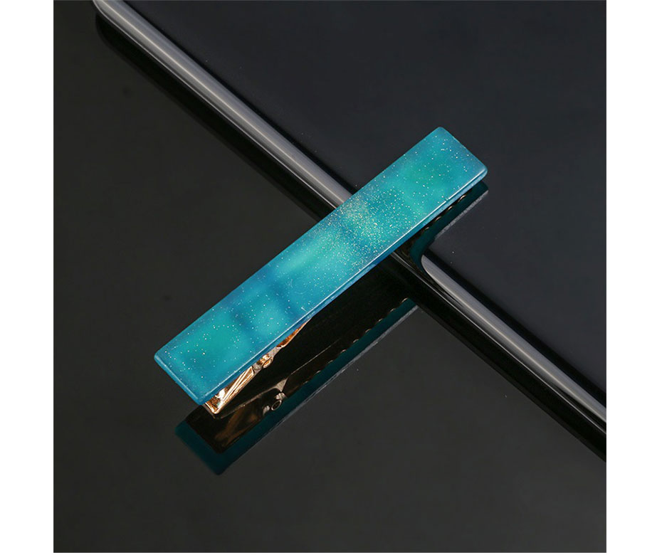 Barrette cheveux Plate en Acétate métallique pour femmes – Image 6