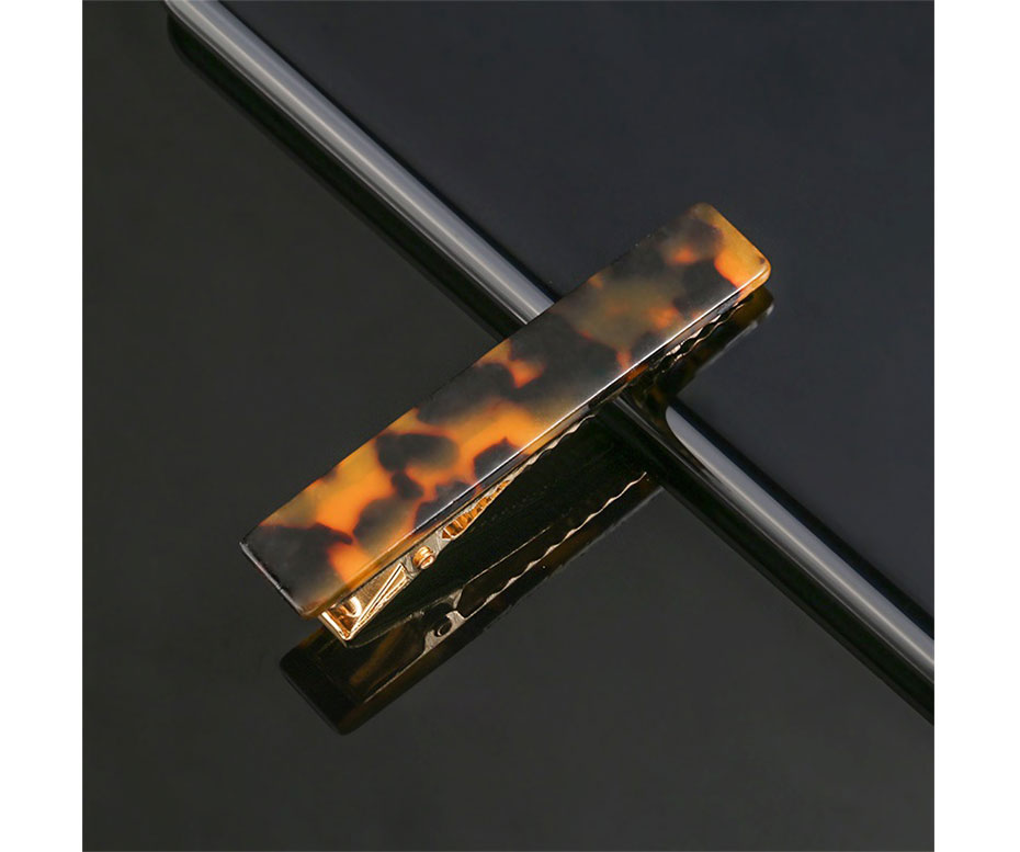 Barrette cheveux Plate en Acétate métallique pour femmes – Image 5