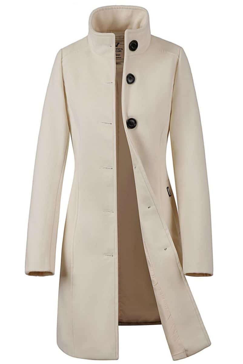 Dames mantel jas creme Violet NG Versano