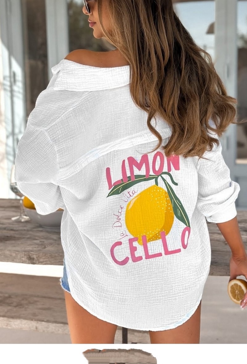 CHEMISE BLANCHE POUR FEMME MODELE LIMON CELLO 2 – Image 3