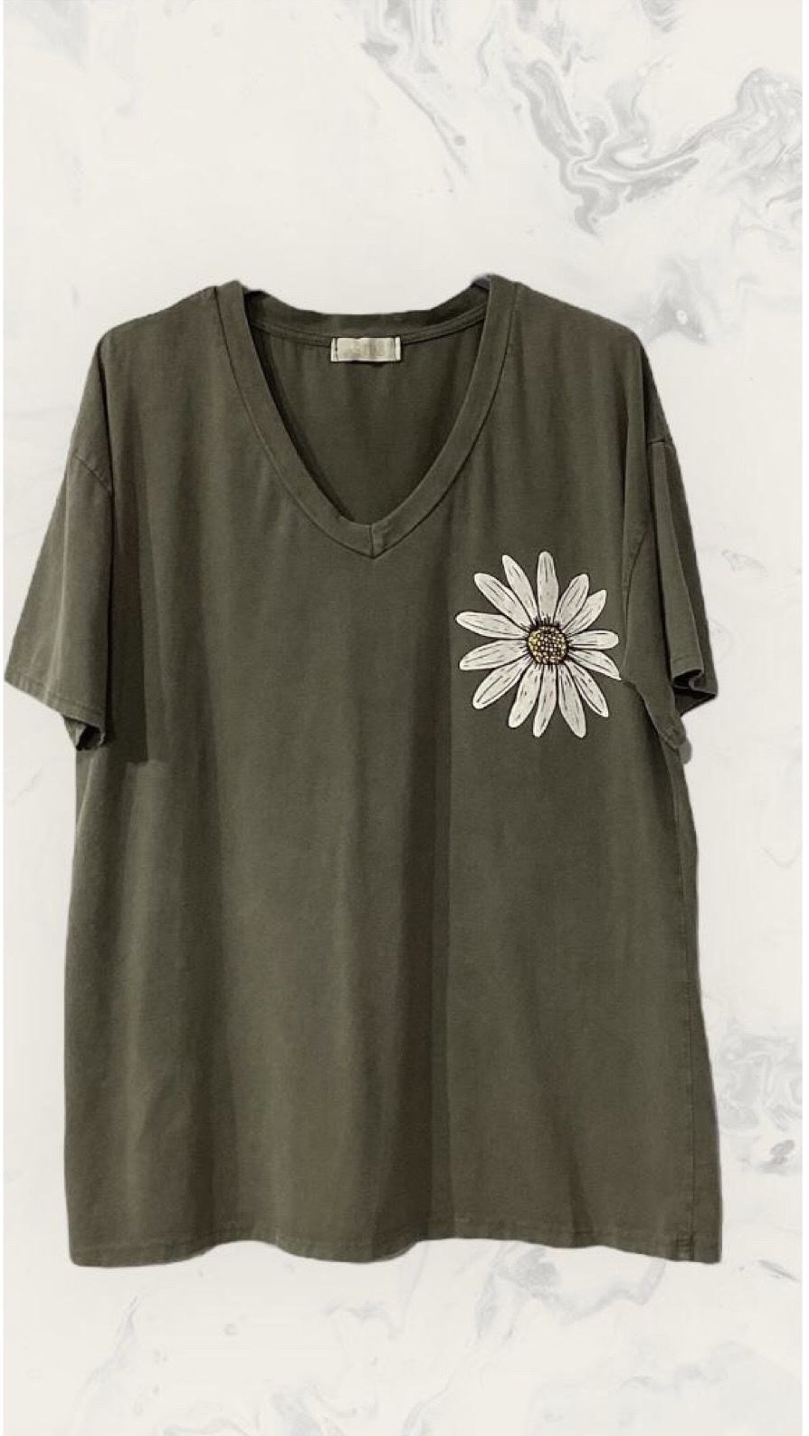 T-SHIRT MODELE FLEUR JUST BE HAPPY AND SMILE ( 5 COULEURS )