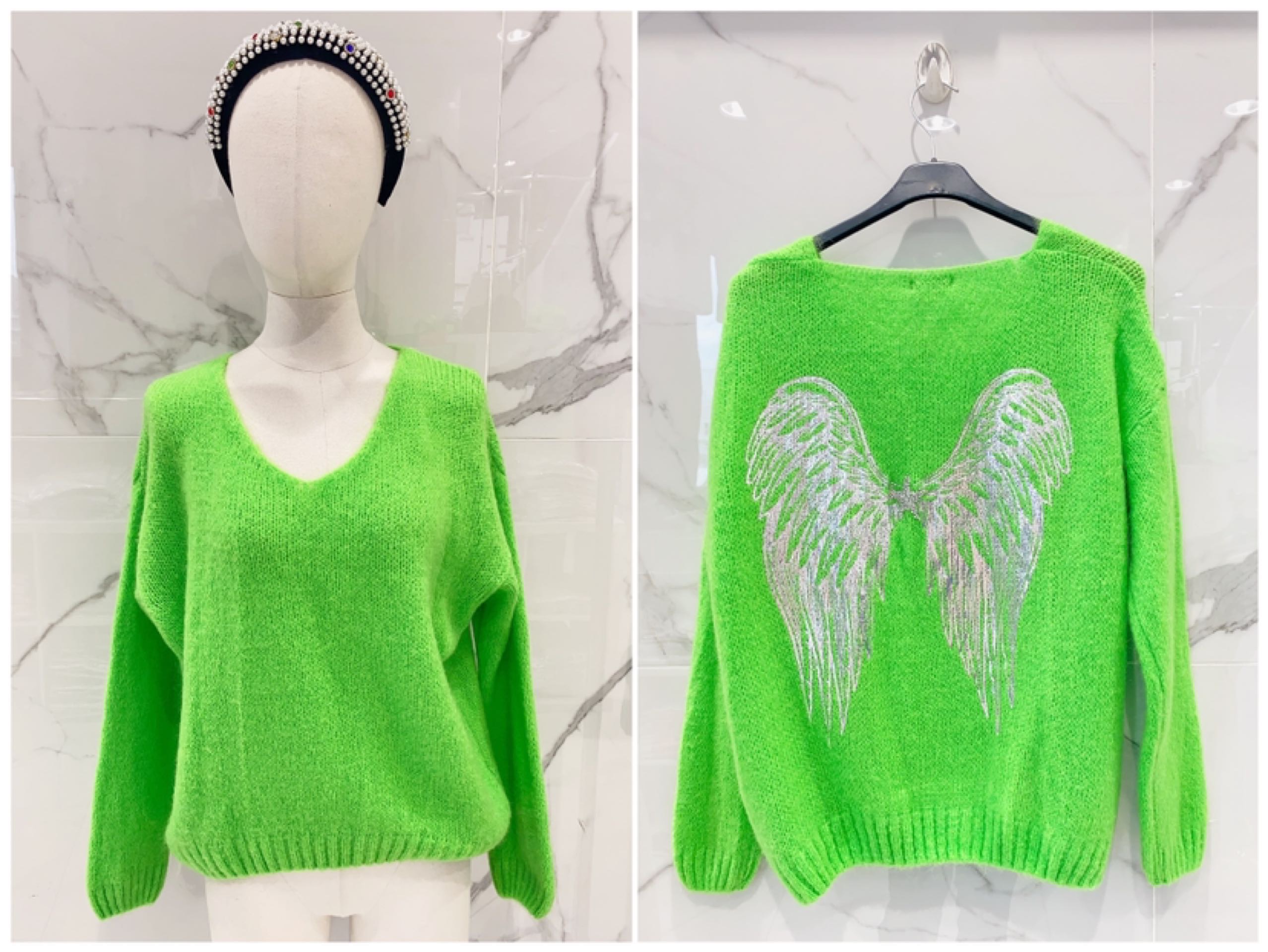 PULL EN MOHAIR ET LAINE MODELE AILES ( 39 couleurs) – Image 4