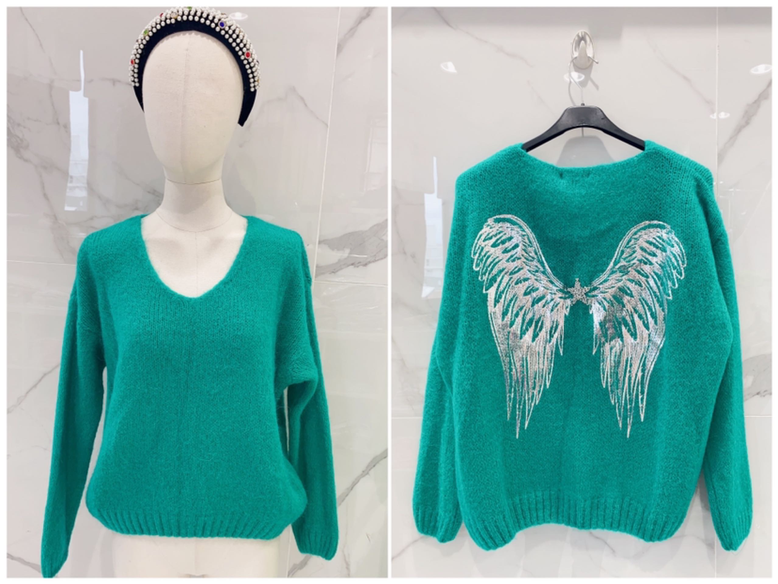 PULL EN MOHAIR ET LAINE MODELE AILES ( 39 couleurs) – Image 6