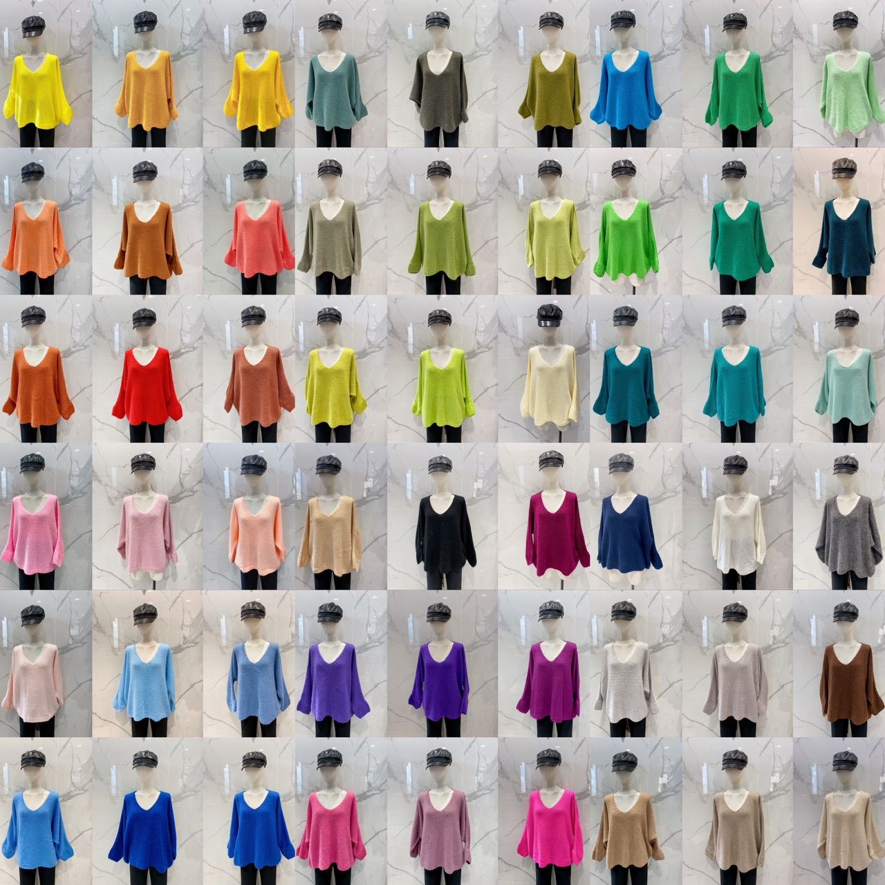 PULL LIMA BASIC COL V EN MOHAIR ET LAINE ( 60 couleurs ) – Image 6