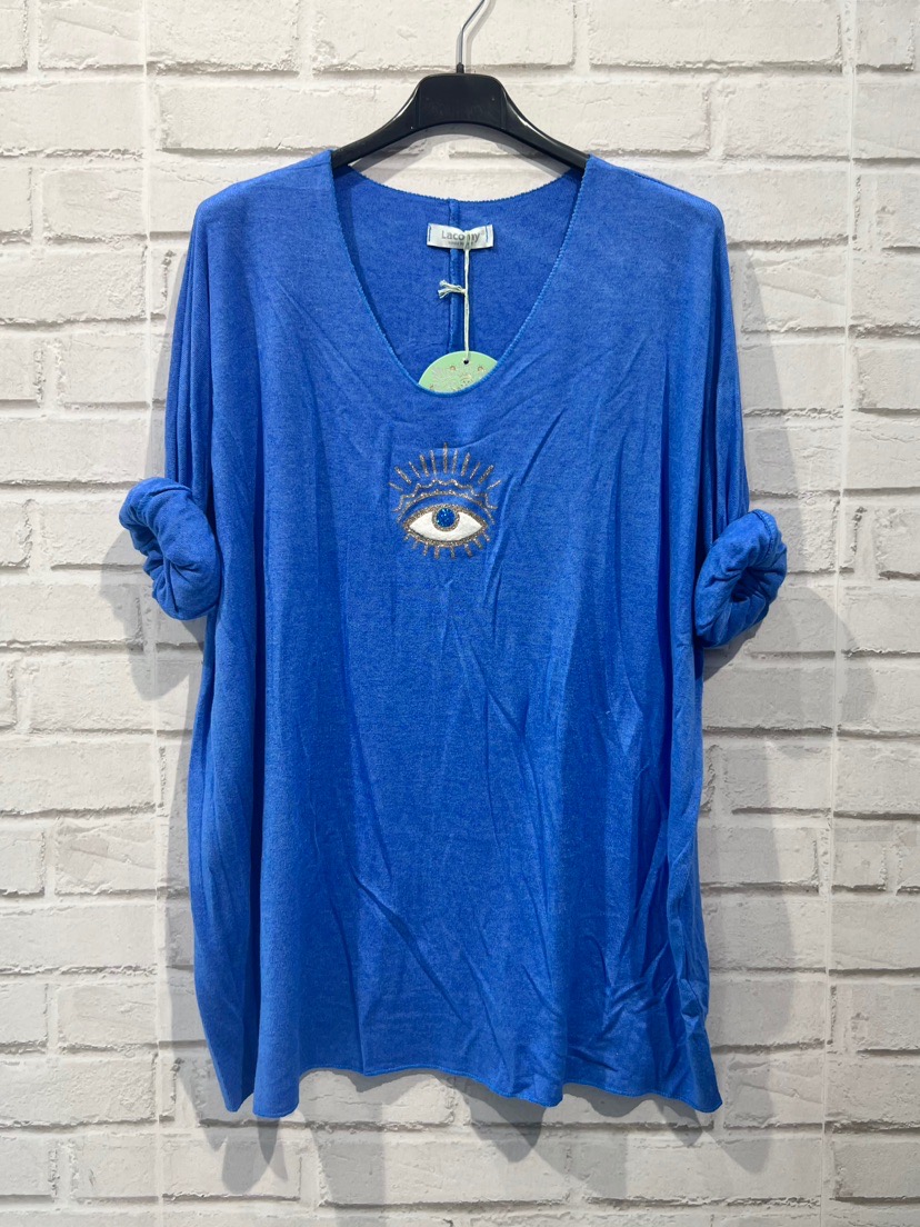 PULL FIN EN VISCOSE MODELE OEIL 18 COULEURS – Image 4