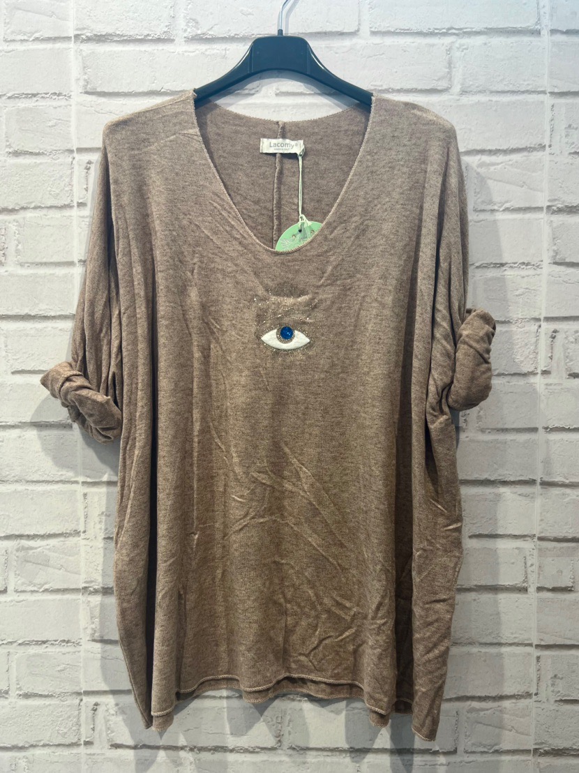 PULL FIN EN VISCOSE MODELE OEIL 18 COULEURS – Image 7