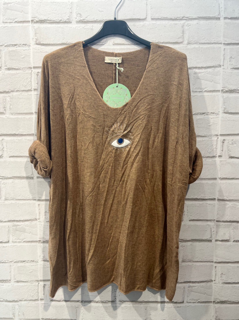 PULL FIN EN VISCOSE MODELE OEIL 18 COULEURS – Image 8