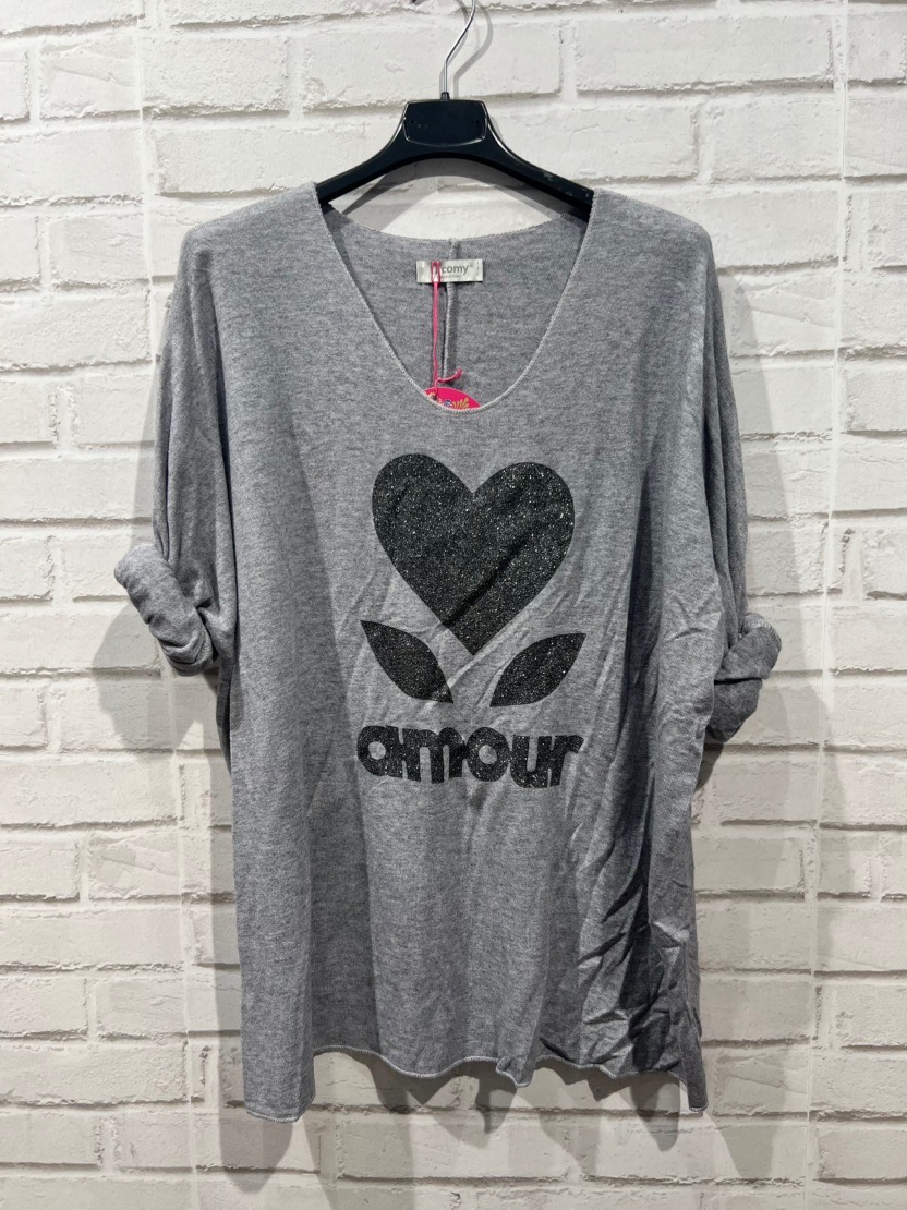 PULL FIN AMOUR COEUR EN VISCOSE – Image 4