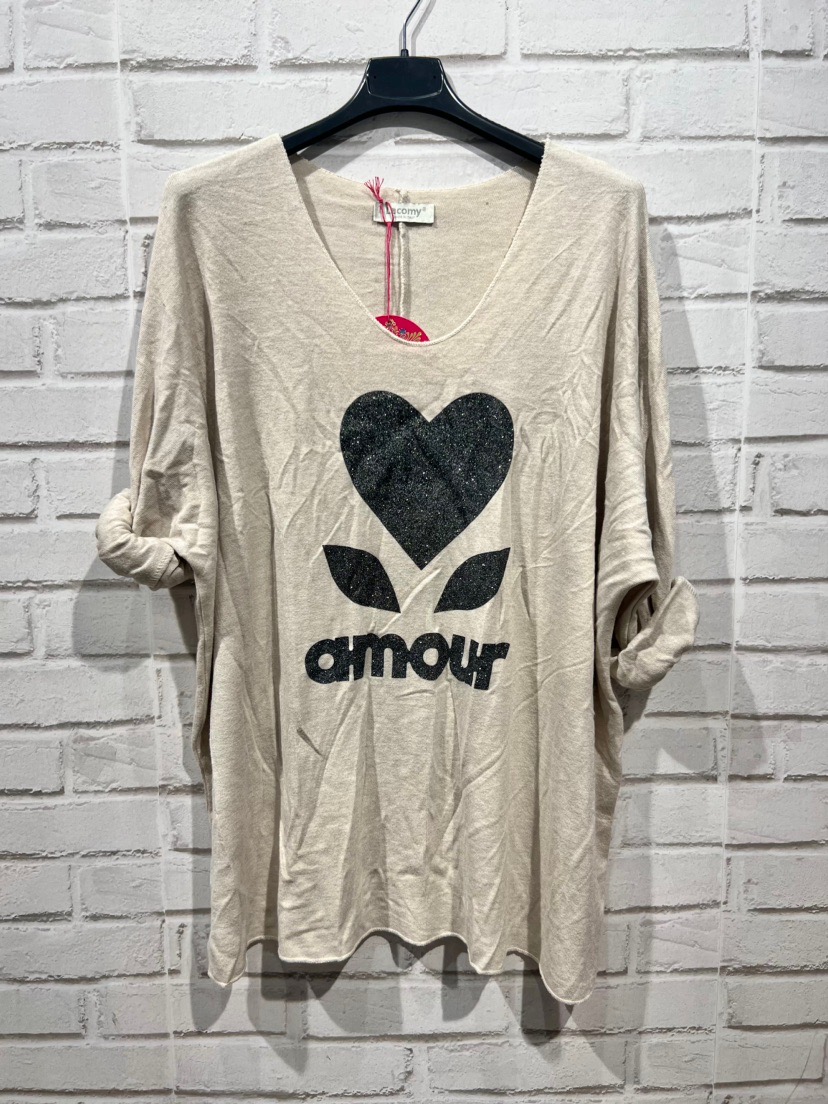 PULL FIN AMOUR COEUR EN VISCOSE – Image 6