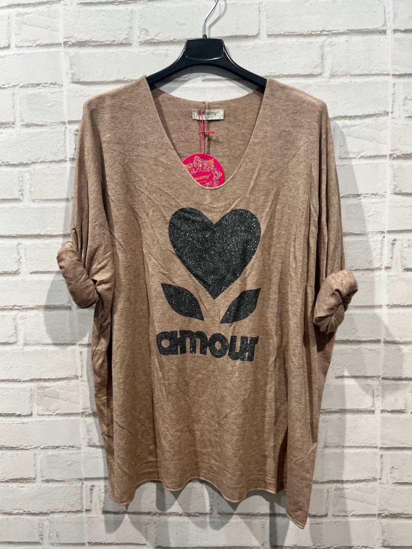 PULL FIN AMOUR COEUR EN VISCOSE – Image 7