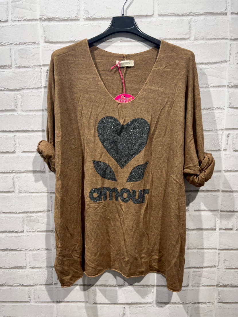 PULL FIN AMOUR COEUR EN VISCOSE – Image 8