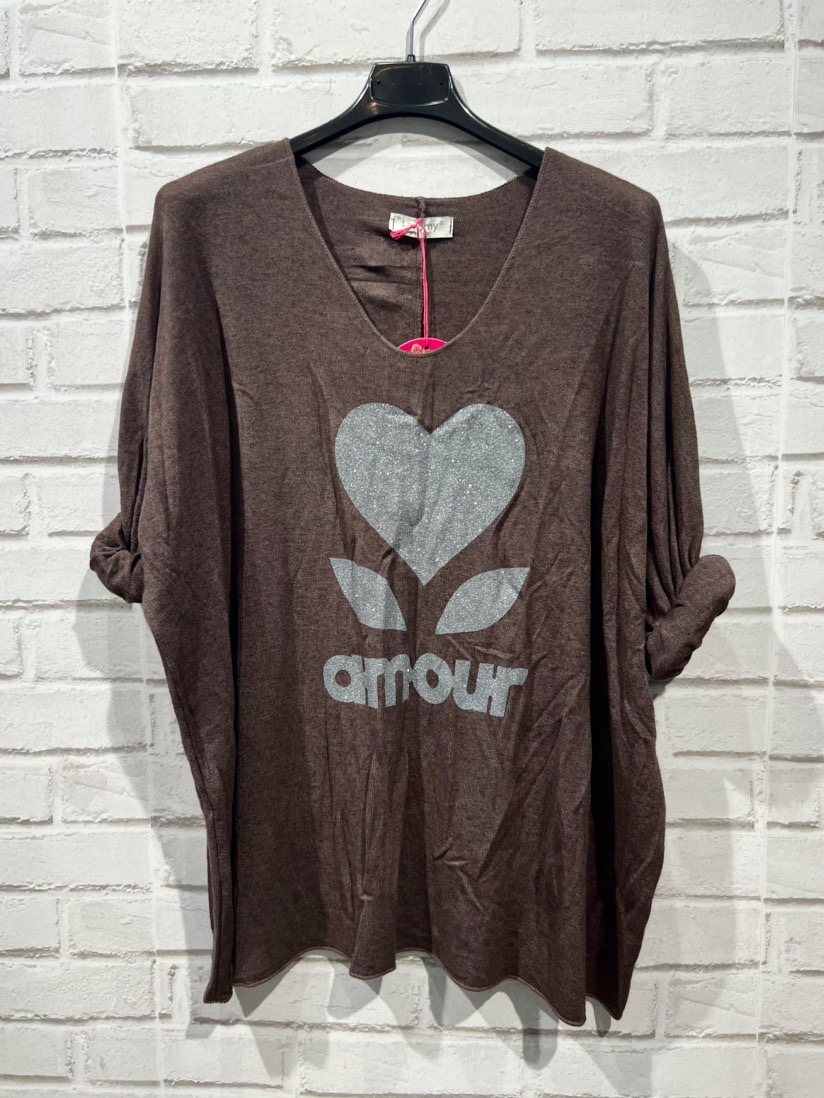 PULL FIN AMOUR COEUR EN VISCOSE – Image 9