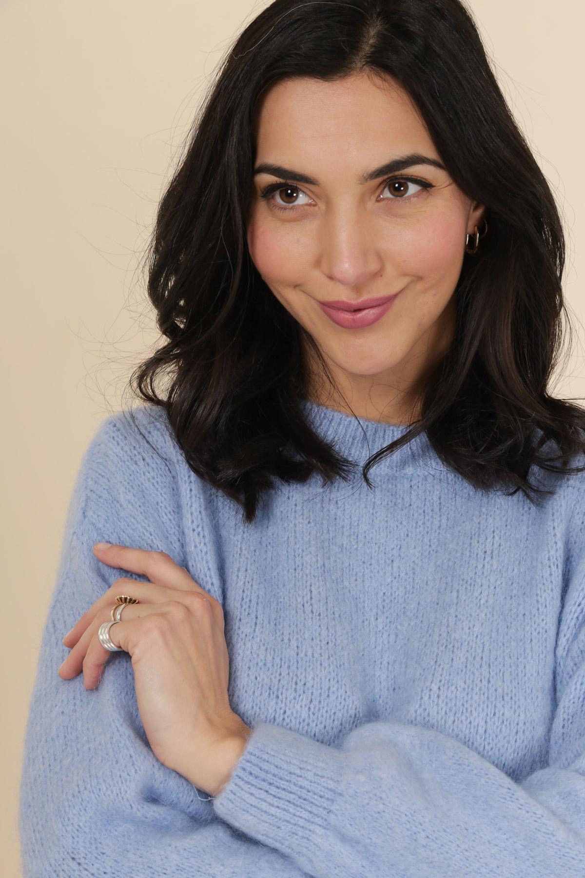 PULL NAIS COL ROND MANCHES BALLONS MODELE DIBA – Image 4