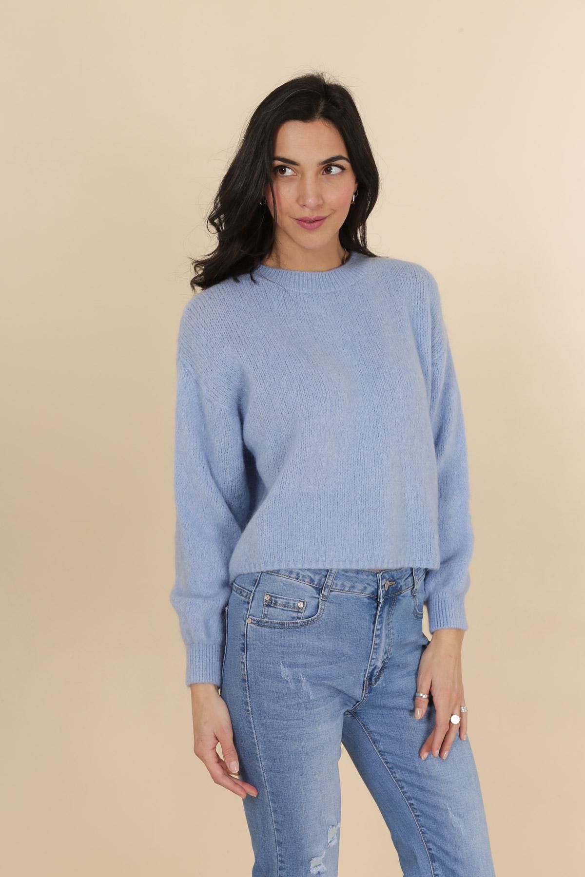 PULL NAIS COL ROND MANCHES BALLONS MODELE DIBA – Image 2