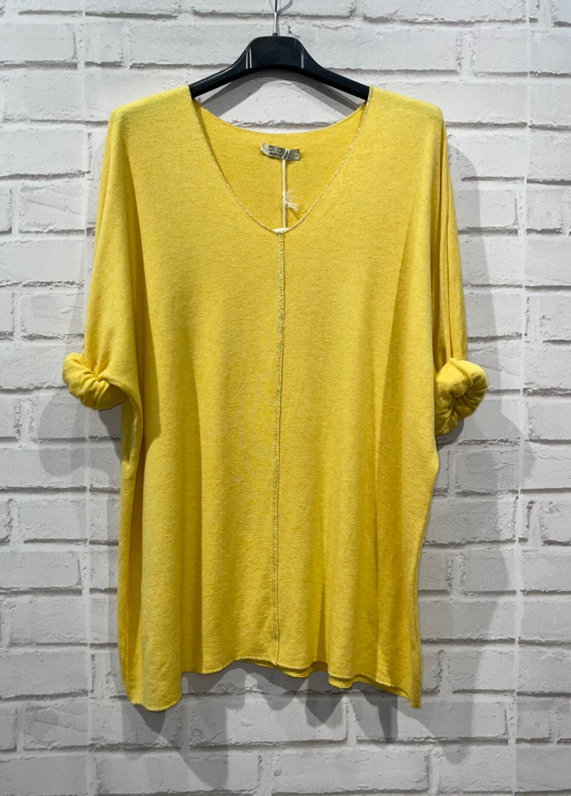 PULL LARGE JERSEY TOUT DOUX COUTURE LISERÉ BRILLANT ( 28 couleurs ) – Image 9