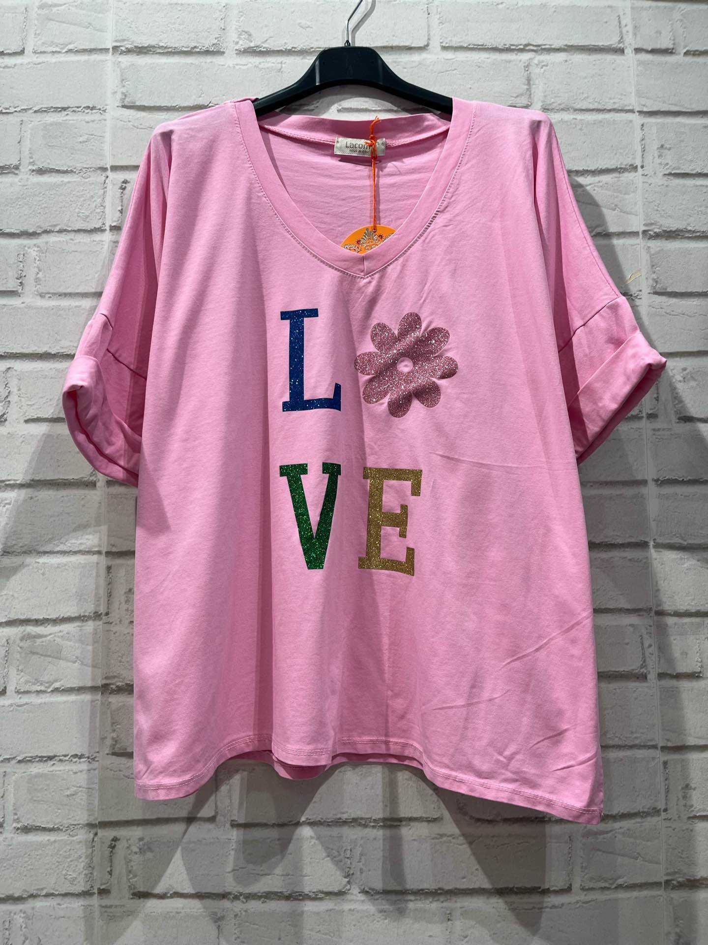 T-SHIRT LOVE FLEUR (6 COULEURS) – Image 2