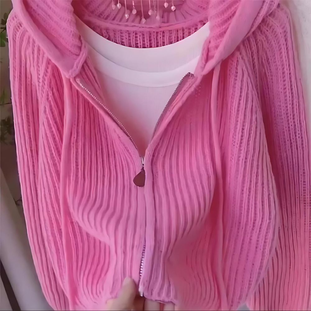 Gilet léger zippé rose ou blanc pour femme