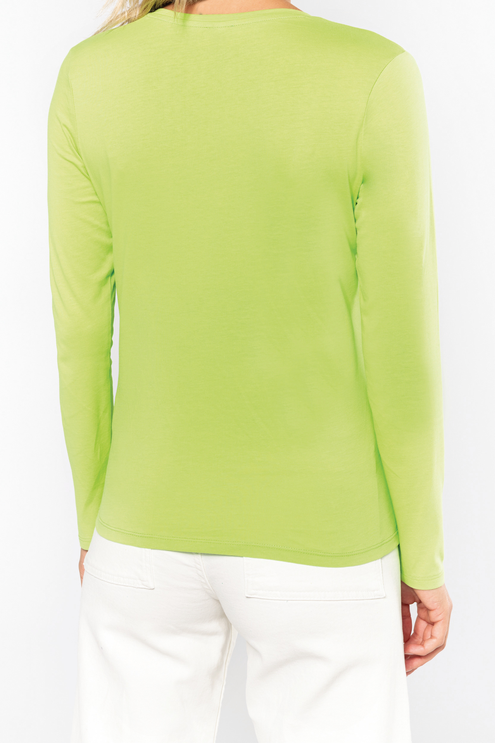 T-shirt col V manches longues femme – Image 9