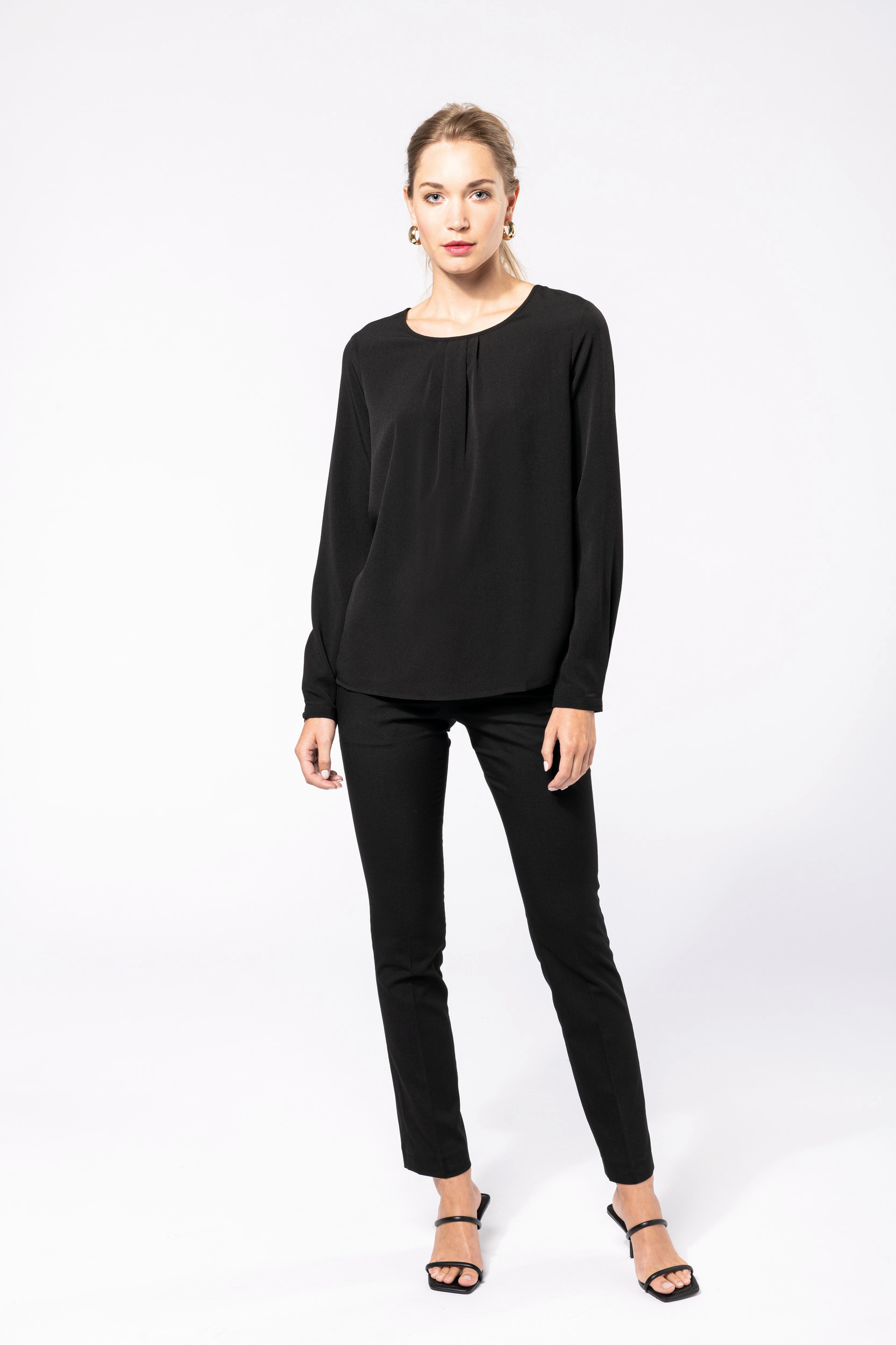 Blouse crêpe manches longues femme – Image 5
