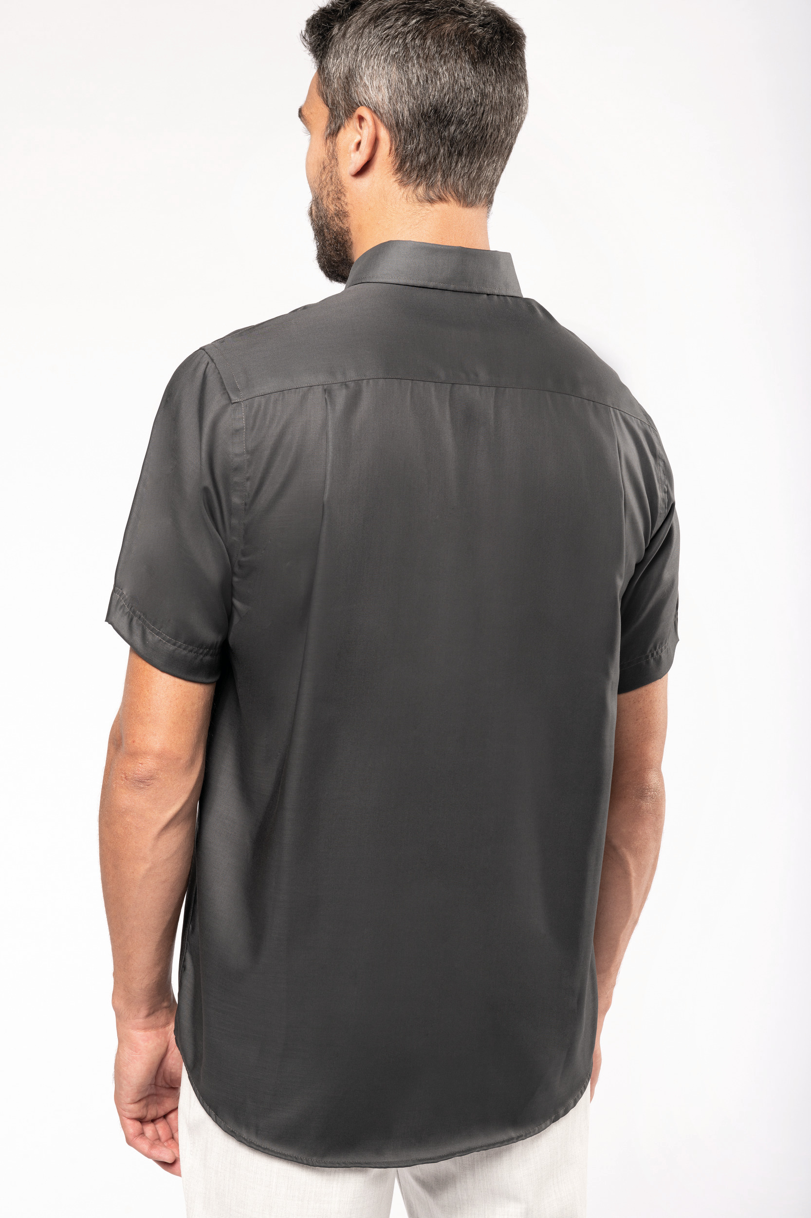 Chemise micro-sergé manches courtes sans repassage – Image 2