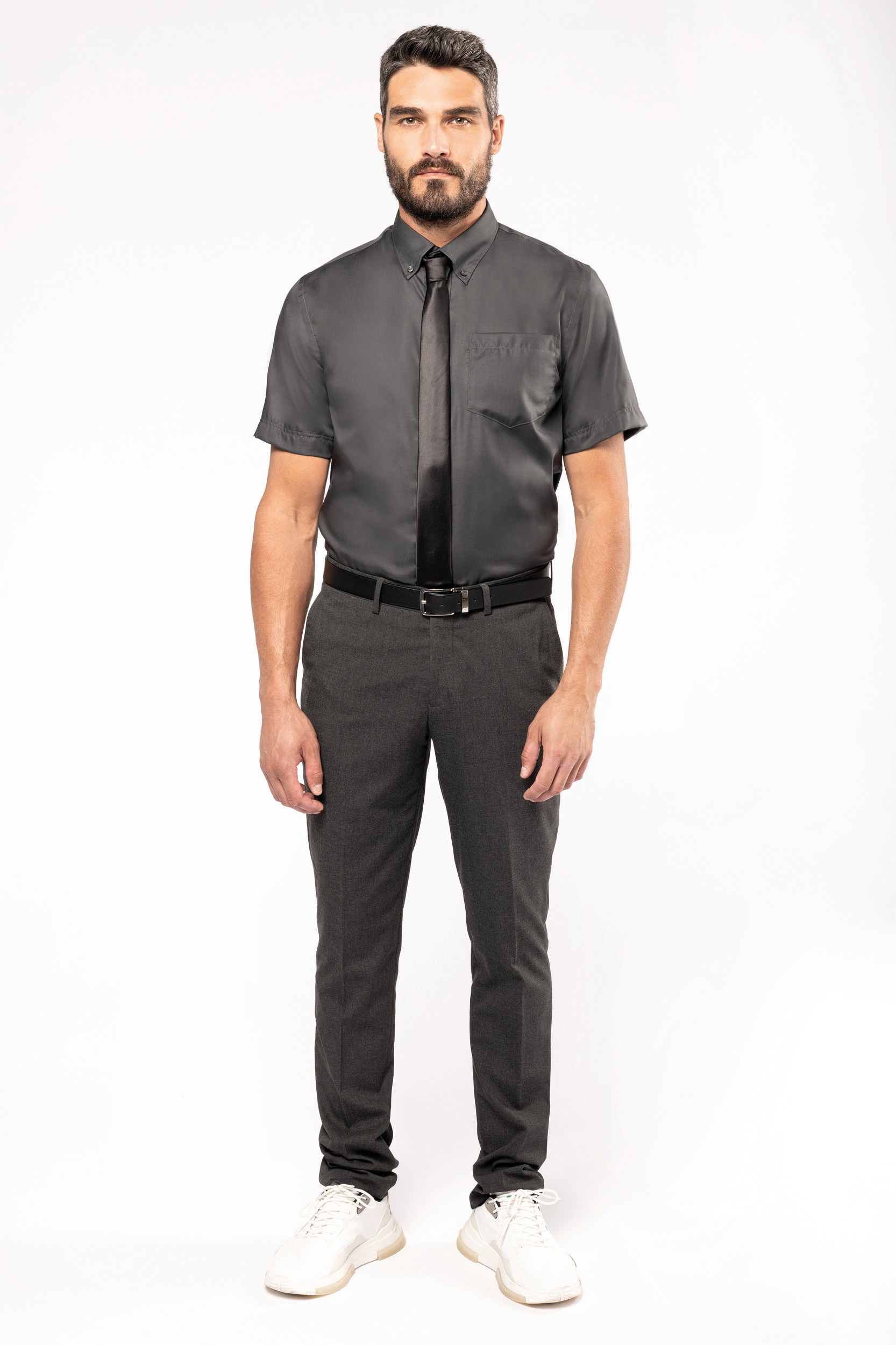 Chemise micro-sergé manches courtes sans repassage – Image 5