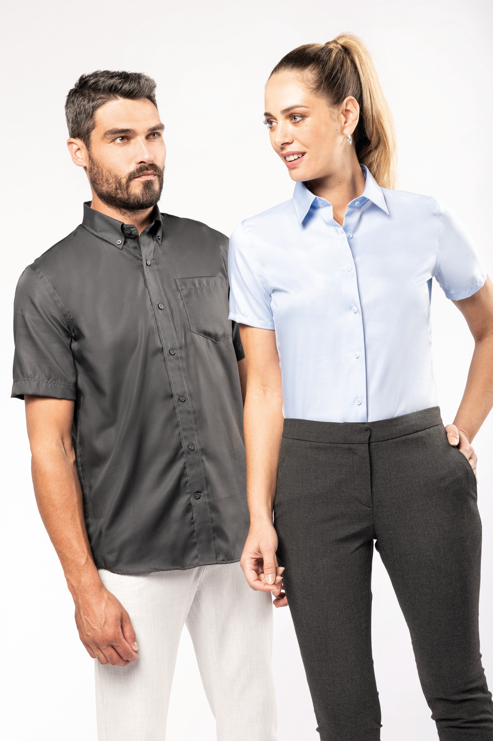 Chemise micro-sergé manches courtes sans repassage – Image 6